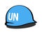 Helmet of United Nations peacekeeping forces