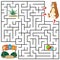 Help Bear to find the right path to Zoo, balls, grass. 3 entrances, 3 way. Square Maze Game with Solution. Answer under the layer