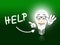 Help Bulb Lamp Energy Light green