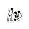 help, carry, luggage icon. Element of harmful things icon for mobile concept and web apps. Detailed help, carry, luggage icon can