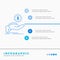 help, cash out, debt, finance, loan Infographics Template for Website and Presentation. Line Blue icon infographic style vector