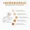 help, cash out, debt, finance, loan Infographics Template for Website and Presentation. Line Gray icon with Orange infographic