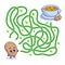 Help cute potatoe find path to soup. Labyrinth.