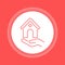 Help homeless color button icon. Charity concept for poor street people.