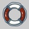 Help lifebuoy life preserver circle with rope