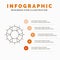 help, lifebuoy, lifesaver, save, support Infographics Template for Website and Presentation. Line Gray icon with Orange