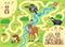 Help the little lost hare find the way to his family. Color maze or labyrinth game for preschool children. Puzzle. Tangled road.