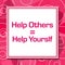Help Others Is Help Yourself Pink Rings Square