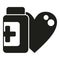 Help pill icon simple vector. Drug treatment