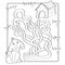 Help puppy find path to his house. Labyrinth. Maze game for kids