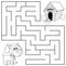 Help puppy find path to his house. Labyrinth. Maze game for kids