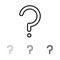 Help, Question, Question Mark, Mark Bold and thin black line icon set
