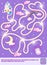 Help the Rainbow Unicorn collect all the stars in a single line without repeating the path twice. Color maze or labyrinth game for
