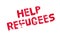 Help Refugees rubber stamp