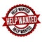 Help wanted label or sticker