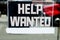 Help Wanted Sign With Space For Own Text