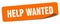 help wanted sticker. help wanted label