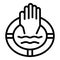 Help water safety icon outline vector. Life jacket