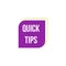 Helpful advice symbol the Quick tips badge vector illustration isolated.