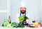 Helpful for healthy. Chef man in hat. Secret taste recipe. Dieting and organic food, vitamin. Bearded man cook in