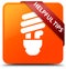 Helpful tips (bulb icon) orange square button red ribbon in corn