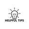 Helpful tips sign, bulb icon