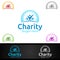 Helping Hand Charity Foundation Creative Logo for Voluntary Church or Charity Donation