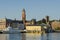 Helsingborg inner harbour and skyline