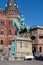 HELSINGBORG, SWEDEN - March 30, 2020: Magnus Stenbock Monument, created in 1900 by sculptor John Borjeson 1835-1910