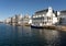 HELSINGBORG, SWEDEN - March 30, 2020: The north harbour in Helsingborg with Dunkers museum and luxury apartments