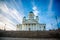 Helsinki Cathedral cloudy blue sky. Building Architecture Elements