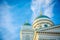 Helsinki Cathedral cloudy blue sky. Building Architecture Elements