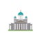 Helsinki Cathedral. Vector illustration