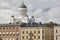 Helsinki city center skyline with Tuomiokirkko cathedral. Travel