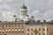 Helsinki city center skyline with Tuomiokirkko cathedral. Travel