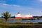 HELSINKI, FINLAND-AUGUST 18: Viking Line ferry sails from the port of Helsinki, Finland August 18 2013.Paromy Viking Line of regu