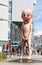 HELSINKI, FINLAND - AUGUST 27, 2016: Statue of peeing boy in Hel