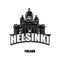 Helsinki, Finland, black and white logo