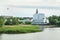 Helsinki, Finland - June 12, 2019: Toolo bay in the City Park in Helsinki, Finlandia Hall congress and event venue can be seen