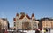 HELSINKI, FINLAND - MARCH 17, 2013: Skating rink on the central square in the winter