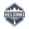 Helsinki Finland Travel Stamp Icon Skyline City Design Tourism Seal Vector.