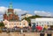 Helsinki quay with Orthodox Uspenski cathedral