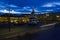 Helsinki Senate Square with Christmas tree at twilight