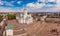 Helsinki Suurkirkko, Finland: beautiful top view from drone on historic city centre, Senate square and Evangelical