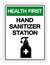 Helth First Hand Sanitizer Station Symbol Sign, Vector Illustration, Isolate On White Background Label. EPS10