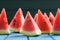 Helthy, refreshing summer snack. Fresh bright juicy watermelon s