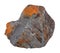 Hematite stone iron ore isolated on white