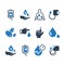 Hematology Icons - Blue Version