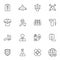 Hematology line icons set