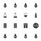 Hematology vector icons set